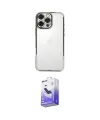 ieg™ iPhone 16 Pro Kılıf Vadi Minimal - Siyah Bilvis 5in1 5D Magic Hayalet Cam Ekran Koruyucu