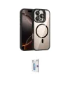 ieg™ iPhone 16 Pro Kılıf Yadigar Asil Koleksiyonu - Siyah Bilvis 0.18mm Plus Cam Ekran Koruyucu