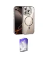 ieg™ iPhone 16 Pro Kılıf Yadigar Asil Koleksiyonu - Siyah Bilvis 5in1 3D Magic Cam Ekran Koruyucu