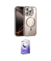 ieg™ iPhone 16 Pro Kılıf Yadigar Asil Koleksiyonu - Siyah Bilvis 5in1 5D Magic Hayalet Cam Ekran Koruyucu