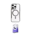 ieg™ iPhone 16 Pro Kılıf Yadigar Klasik Özel Seri - Siyah Bilvis 5in1 5D Magic Hayalet Cam Ekran Koruyucu