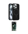ieg™ iPhone 16 Pro Kılıf Yankı Form Serisi - Siyah 360 Mat Full Body Arka Koruyucu