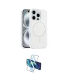 ieg™ iPhone 16 Pro Kılıf Yankı Form Serisi - Siyah 3D Antistatik Cam Ekran Koruyucu