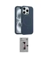 ieg™ iPhone 16 Pro Kılıf Yankı Form Serisi - Siyah Bilvis 3D Mat Cam Ekran Koruyucu