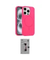 ieg™ iPhone 16 Pro Kılıf Yankı Form Serisi - Siyah Bilvis 3D Mat Cam Ekran Koruyucu