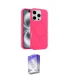 ieg™ iPhone 16 Pro Kılıf Yankı Form Serisi - Siyah Bilvis 5in1 3D Magic Cam Ekran Koruyucu