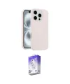ieg™ iPhone 16 Pro Kılıf Yankı Form Serisi - Siyah Bilvis 5in1 3D Magic Cam Ekran Koruyucu