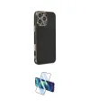 ieg™ iPhone 16 Pro Kılıf Yankı Serisi - Siyah 3D Antistatik Cam Ekran Koruyucu