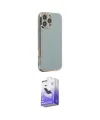 ieg™ iPhone 16 Pro Kılıf Yankı Serisi - Siyah Bilvis 5in1 5D Magic Hayalet Cam Ekran Koruyucu