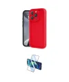 ieg™ iPhone 16 Pro Kılıf Yankı Yansıma Özel Seri - Siyah 3D Antistatik Cam Ekran Koruyucu
