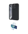 ieg™ iPhone 16 Pro Kılıf Yankı Yansıma Özel Seri - Siyah 3D Antistatik Cam Ekran Koruyucu