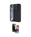 ieg™ iPhone 16 Pro Kılıf Yankı Yansıma Özel Seri - Siyah 3D Antistatik Mat Seramik Nano Ekran Koruyucu