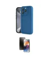 ieg™ iPhone 16 Pro Kılıf Yankı Yansıma Özel Seri - Siyah 3D Antistatik Mat Seramik Nano Ekran Koruyucu