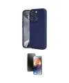 ieg™ iPhone 16 Pro Kılıf Yankı Yansıma Özel Seri - Siyah 3D Antistatik Mat Seramik Nano Ekran Koruyucu