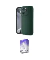 ieg™ iPhone 16 Pro Kılıf Yankı Yansıma Özel Seri - Siyah Bilvis 5in1 3D Magic Cam Ekran Koruyucu