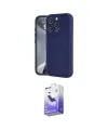 ieg™ iPhone 16 Pro Kılıf Yankı Yansıma Özel Seri - Siyah Bilvis 5in1 5D Magic Hayalet Cam Ekran Koruyucu