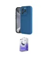 ieg™ iPhone 16 Pro Kılıf Yankı Yansıma Özel Seri - Siyah Bilvis 5in1 5D Magic Hayalet Cam Ekran Koruyucu