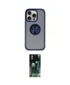 ieg™ iPhone 16 Pro Kılıf Yörünge Çizgi - Siyah 360 Mat Full Body Arka Koruyucu