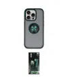 ieg™ iPhone 16 Pro Kılıf Yörünge Çizgi - Siyah 360 Mat Full Body Arka Koruyucu