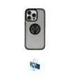 ieg™ iPhone 16 Pro Kılıf Yörünge Çizgi - Siyah 3D Antistatik Seramik Nano Ekran Koruyucu