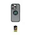 ieg™ iPhone 16 Pro Kılıf Yörünge Çizgi - Siyah Buffer Cam Ekran Koruyucu