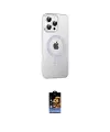 ieg™ iPhone 16 Pro Kılıf Yörünge Koleksiyonu - Siyah Buffer Hayalet Cam Ekran Koruyucu