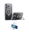 ieg™ iPhone 16 Pro Kılıf Zirve Çizgi Prime - Siyah 3D Antistatik Cam Ekran Koruyucu