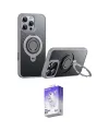 ieg™ iPhone 16 Pro Kılıf Zirve Çizgi Prime - Siyah Bilvis 5in1 3D Magic Cam Ekran Koruyucu