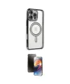 ieg™ iPhone 16 Pro Kılıf Zirve Doku Prime - Siyah 3D Antistatik Mat Seramik Nano Ekran Koruyucu