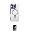 ieg™ iPhone 16 Pro Kılıf Zirve Doku Prime - Siyah Buffer Hayalet Cam Ekran Koruyucu