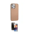 ieg™ iPhone 16 Pro Kılıf Zirve Modern Prime - Siyah 3D Antistatik Mat Seramik Nano Ekran Koruyucu
