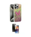 ieg™ iPhone 16 Pro Kılıf Zirve Modern Prime - Siyah 3D Antistatik Mat Seramik Nano Ekran Koruyucu
