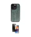 ieg™ iPhone 16 Pro Kılıf Zirve Yansıma Serisi - Siyah 3D Antistatik Mat Seramik Nano Ekran Koruyucu
