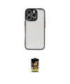ieg™ iPhone 16 Pro Max Kılıf Ahenk Çizgi Serisi - Siyah Buffer Cam Ekran Koruyucu