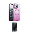 ieg™ iPhone 16 Pro Max Kılıf Ahenk Doku Özel Seri - Siyah 3D Antistatik Hayalet Cam Ekran Koruyucu