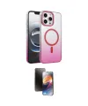 ieg™ iPhone 16 Pro Max Kılıf Ahenk Doku Özel Seri - Siyah 3D Antistatik Mat Seramik Nano Ekran Koruyucu