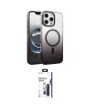 ieg™ iPhone 16 Pro Max Kılıf Ahenk Doku Özel Seri - Siyah Bilvis 3X AR Hayalet Cam Ekran Koruyucu