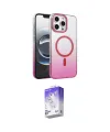 ieg™ iPhone 16 Pro Max Kılıf Ahenk Doku Özel Seri - Siyah Bilvis 5in1 3D Magic Cam Ekran Koruyucu