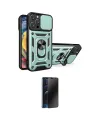 ieg™ iPhone 16 Pro Max Kılıf Ahenk Klasik - Siyah 3D Antistatik Hayalet Cam Ekran Koruyucu