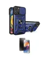ieg™ iPhone 16 Pro Max Kılıf Ahenk Klasik - Siyah 3D Antistatik Mat Seramik Nano Ekran Koruyucu