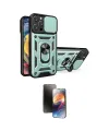 ieg™ iPhone 16 Pro Max Kılıf Ahenk Klasik - Siyah 3D Antistatik Mat Seramik Nano Ekran Koruyucu