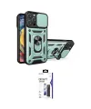 ieg™ iPhone 16 Pro Max Kılıf Ahenk Klasik - Siyah Bilvis 3X AR Hayalet Cam Ekran Koruyucu