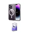 ieg™ iPhone 16 Pro Max Kılıf Ahenk Minimal Serisi - Siyah Bilvis 5in1 5D Magic Hayalet Cam Ekran Koruyucu