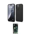 ieg™ iPhone 16 Pro Max Kılıf Ahenk Serisi - Siyah 360 Mat Full Body Arka Koruyucu
