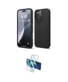 ieg™ iPhone 16 Pro Max Kılıf Ahenk Serisi - Siyah 3D Antistatik Cam Ekran Koruyucu