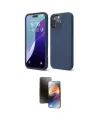 ieg™ iPhone 16 Pro Max Kılıf Ahenk Serisi - Siyah 3D Antistatik Mat Seramik Nano Ekran Koruyucu