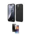 ieg™ iPhone 16 Pro Max Kılıf Ahenk Serisi - Siyah 3D Antistatik Mat Seramik Nano Ekran Koruyucu