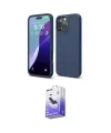 ieg™ iPhone 16 Pro Max Kılıf Ahenk Serisi - Siyah Bilvis 5in1 5D Magic Hayalet Cam Ekran Koruyucu