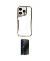 ieg™ iPhone 16 Pro Max Kılıf Akış Çizgi Koleksiyonu - Siyah 3D Antistatik Hayalet Cam Ekran Koruyucu