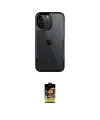 ieg™ iPhone 16 Pro Max Kılıf Akış Çizgi Koleksiyonu - Siyah Buffer Cam Ekran Koruyucu